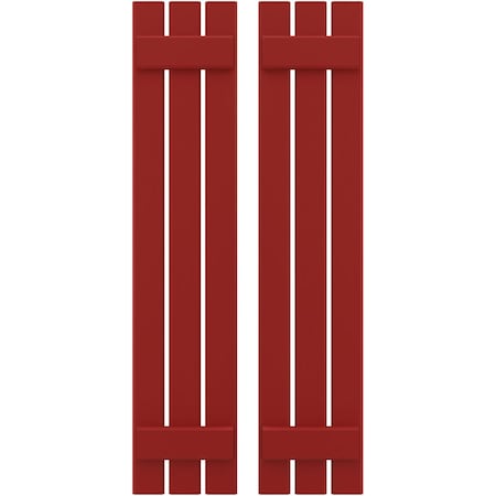 Americraft 3-Board (2 Batten) Exterior Real Wood Spaced Board-n-Batten Shutters, ARW101SB311X52BRH